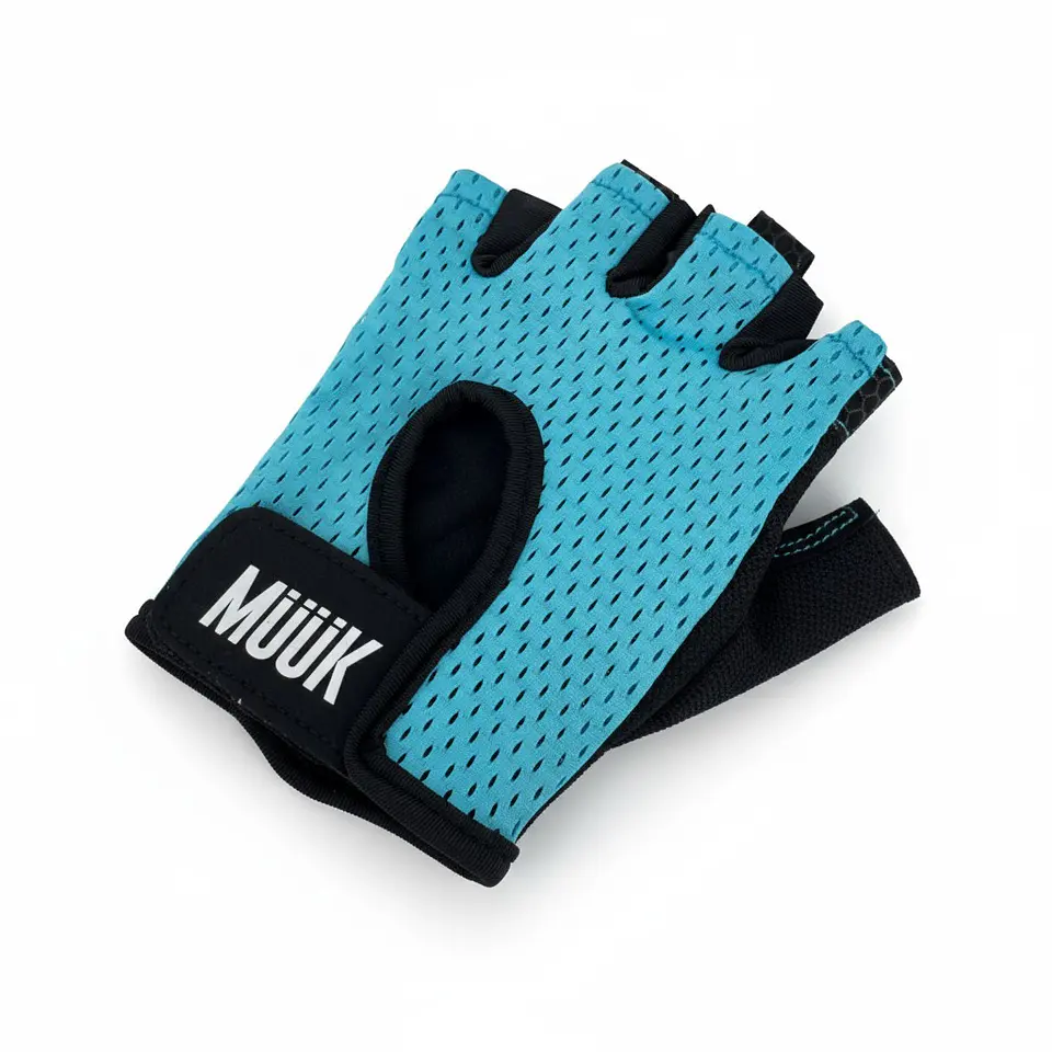 Guante de Pesas Muuk Fit Grip Celeste 7