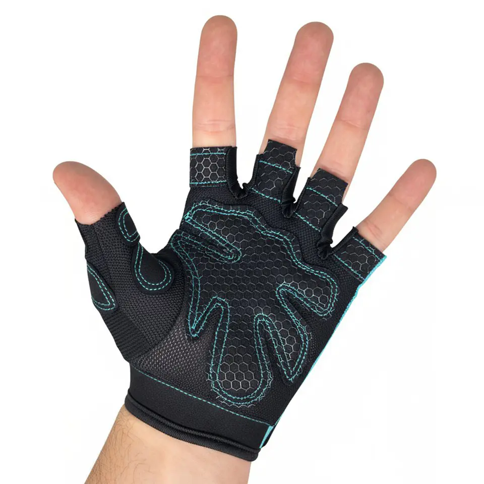 Guante de Pesas Muuk Fit Grip Celeste 5