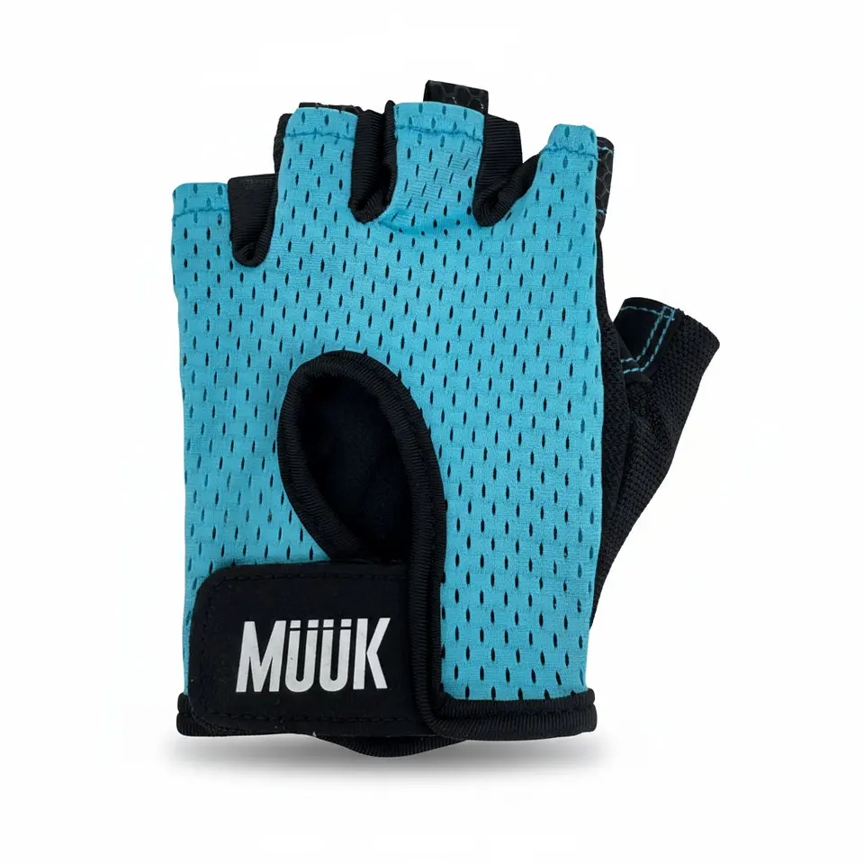 Guante de Pesas Muuk Fit Grip Celeste 3