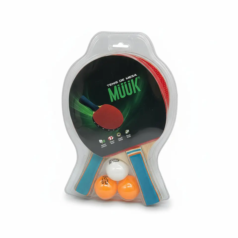 Set de Ping Pong Paletas + Pelotas Muuk First Shot 1