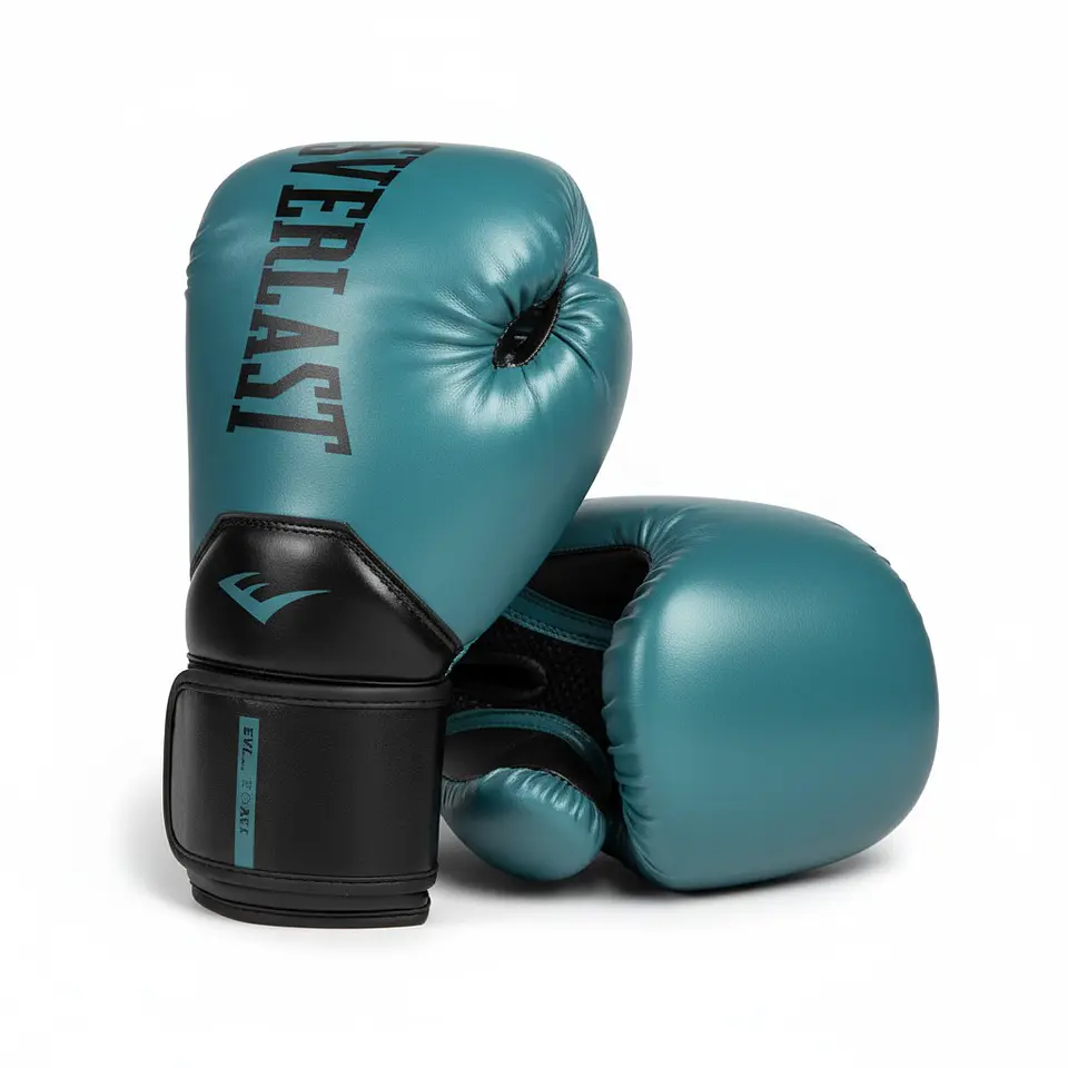 Guantes de Box Everlast Pro Style Elite Azul-Verde 2