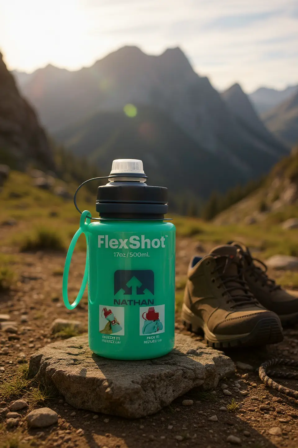 Botella de Hidratacion Nathan Flexshot 500 ml Verde 2