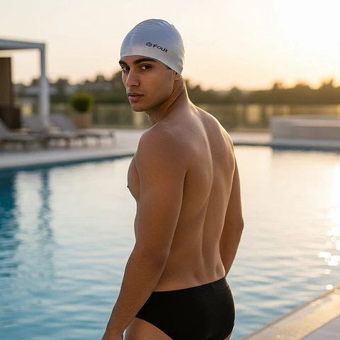 Gorro Natacion Barracuda Poliflex Plata