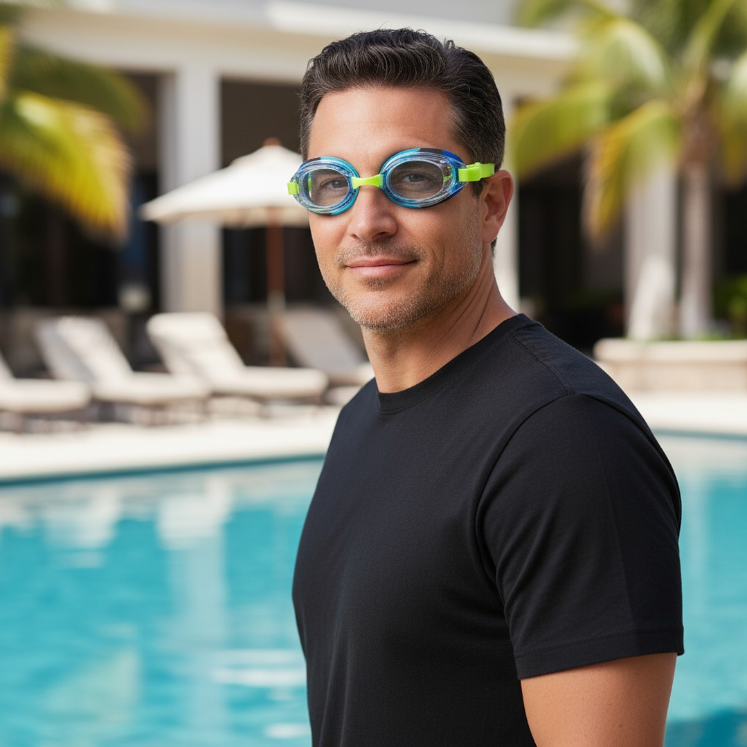 Lentes de Natacion Nike Legacy Junior NESSA181 Amarillo Azul 4