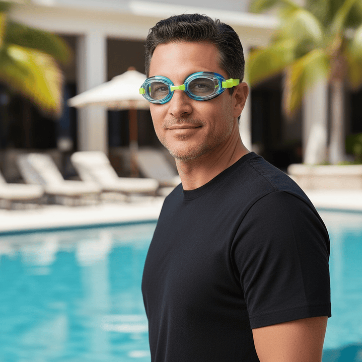 Lentes de Natacion Nike Legacy Junior NESSA181 Amarillo Azul 4