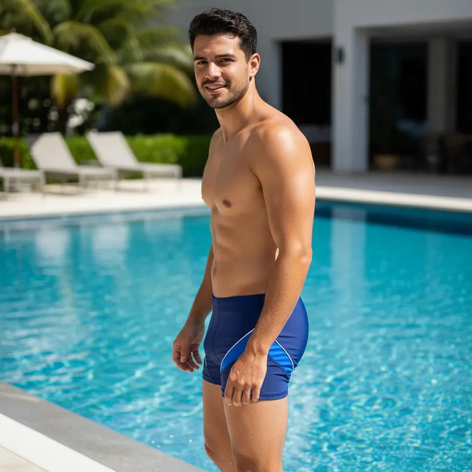 Traje de Baño Barracuda Hombre Boxer Azul Marino-Azul Rey  4