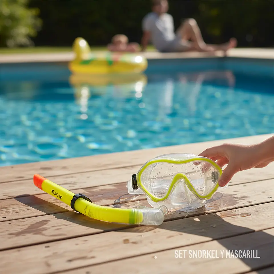 Set de Snorkel Torpedo Junior Amarillo Fluor 3