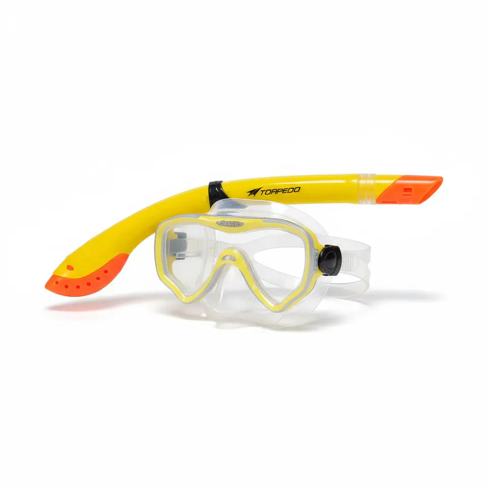 Set de Snorkel Torpedo Adulto Amarillo Fluor 2