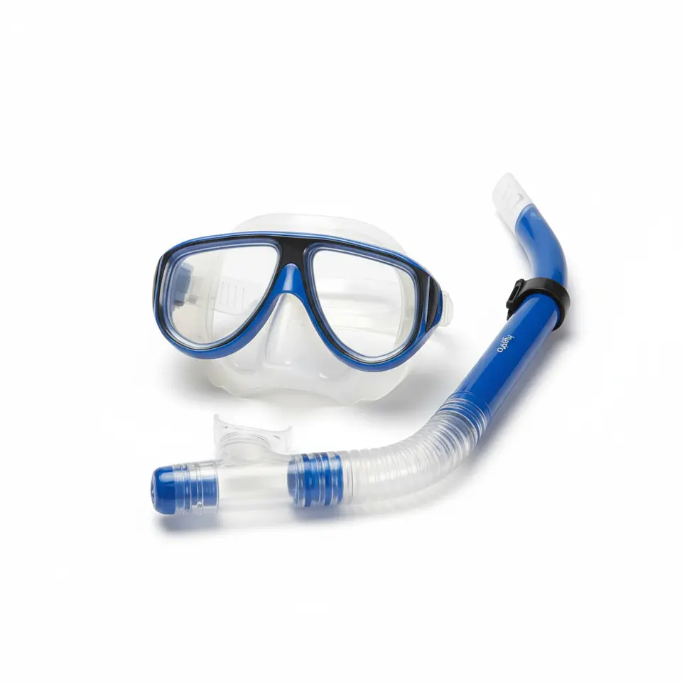 Set de Snorkel Torpedo Adulto Azul Metalizado 2