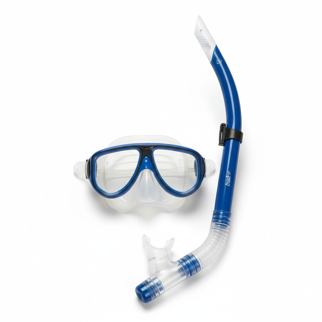 Set de Snorkel Torpedo Adulto Azul Metalizado 3