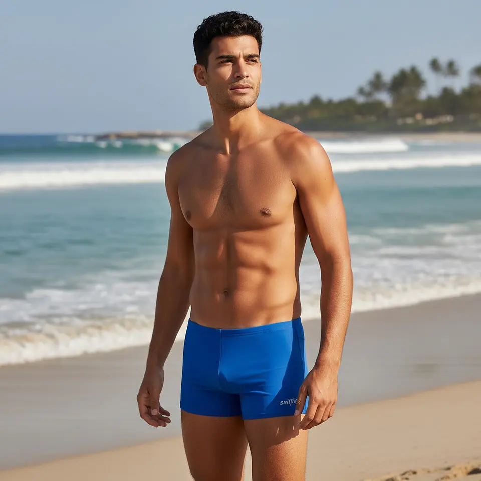 Traje de Baño Ripholia Boxer Azul Rey  2