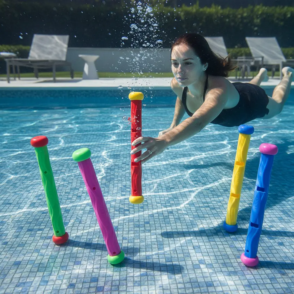Bastones Juguete Subacuático Natación Buceo En Piscina 3