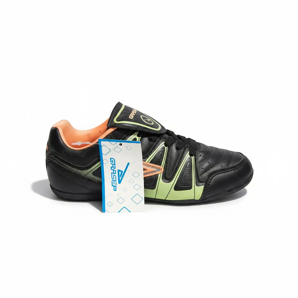 Zapato de Futbol Olymphus Grasep Infantil Negro/Naranjo 1