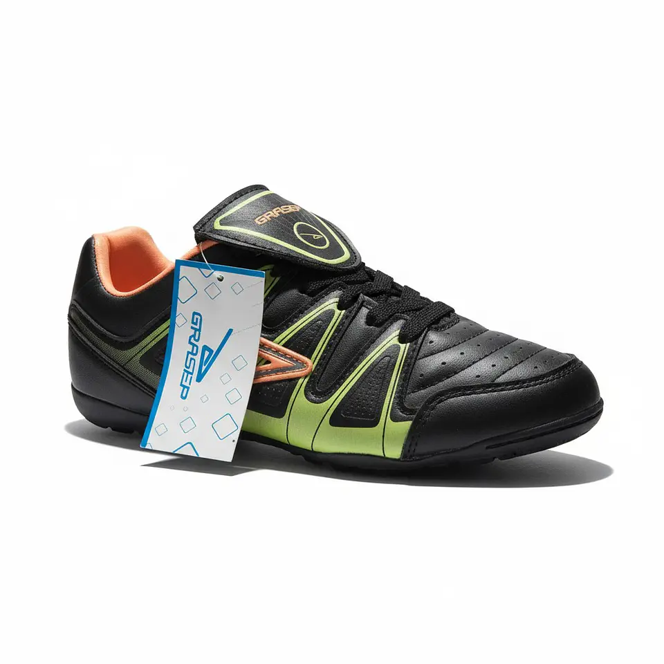 Zapato de Futbol Olymphus Grasep Infantil Negro/Naranjo 3
