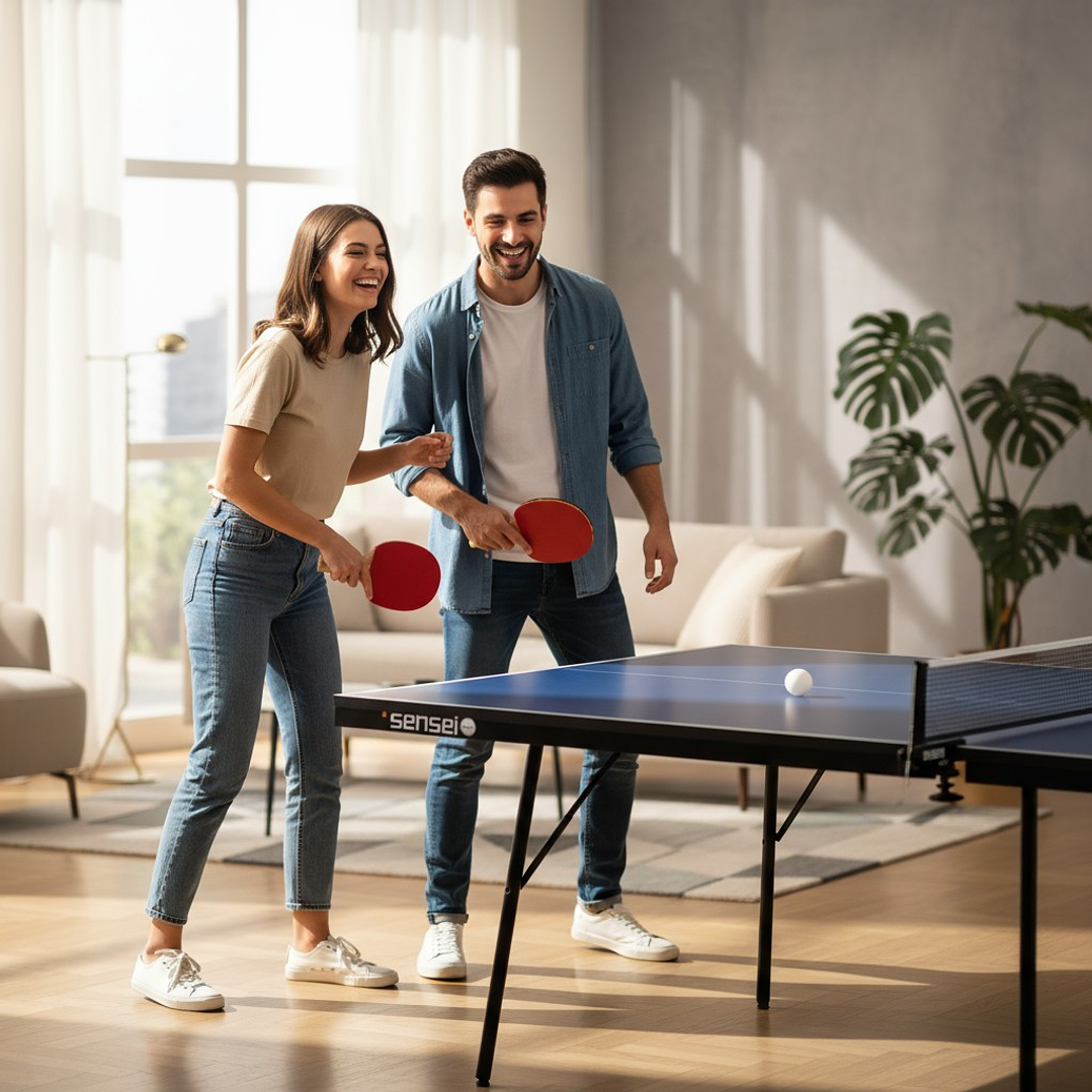 Set de Ping Pong Paletas + Pelotas Sensei 1* 4