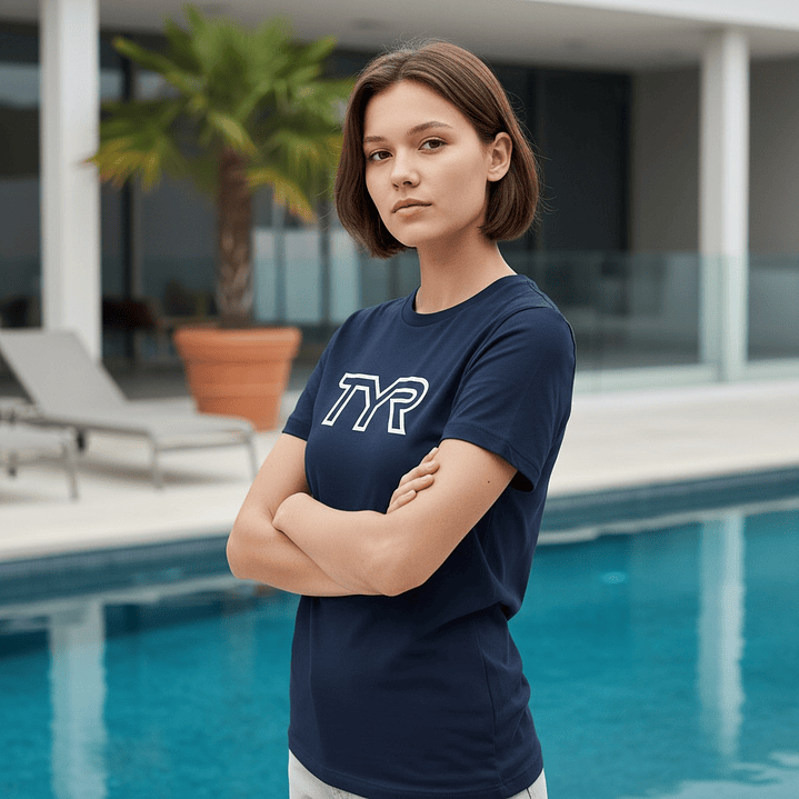 Polera TYR Ultrasoft Navy 2