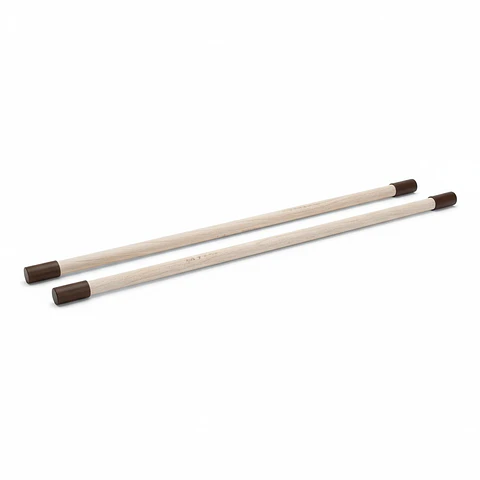 Baston de Gimnasia Madera Punta de Goma 110x2.5 cm