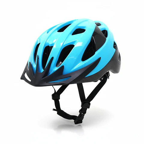 Casco de Ciclismo MTB Azul con Luz Trasera Integrada