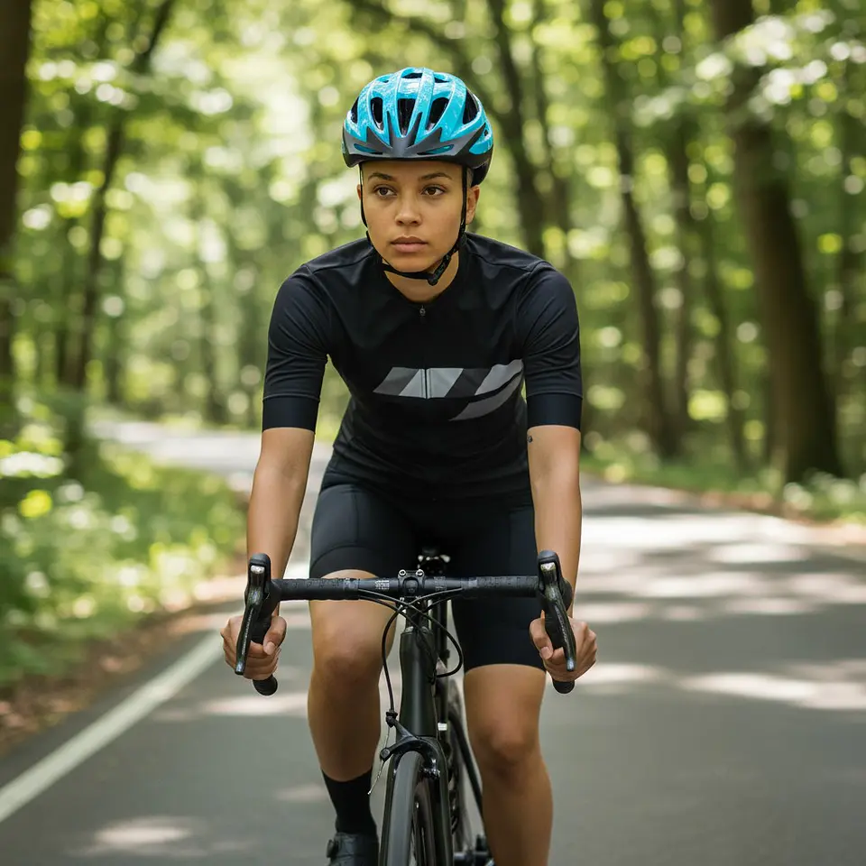 Casco de Ciclismo MTB Azul con Luz Trasera Integrada 3