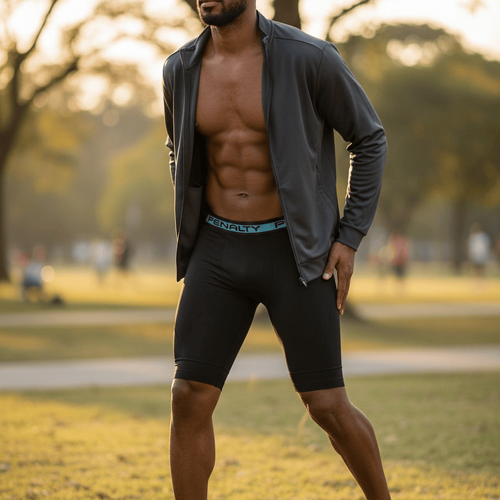 Bermuda Penalty Seamless VII Negro/Azul 4