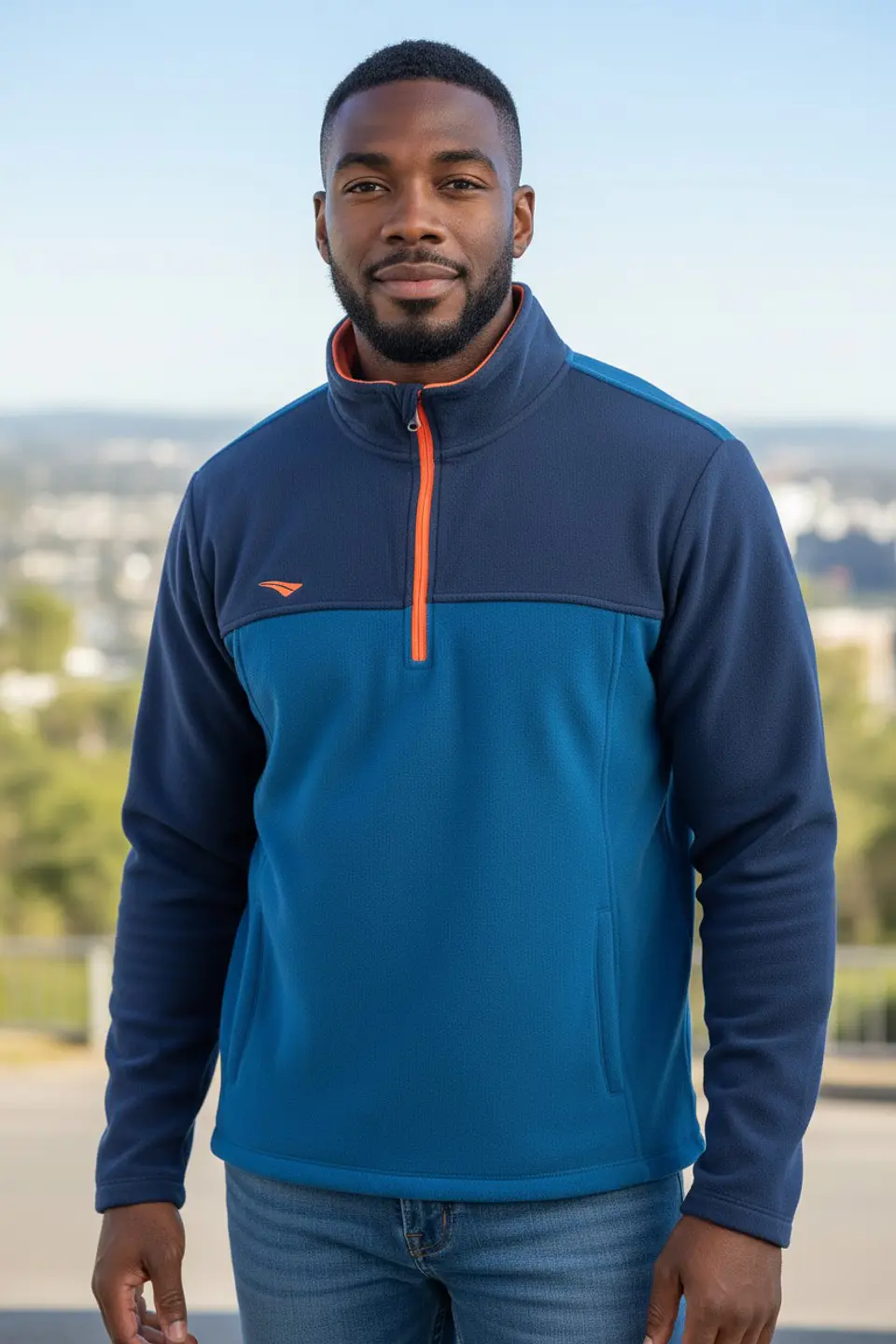 Chaqueta Penalty Fleece Azul Marino/Verde 3