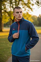 Chaqueta Penalty Fleece Azul Marino/Verde - Miniatura 4