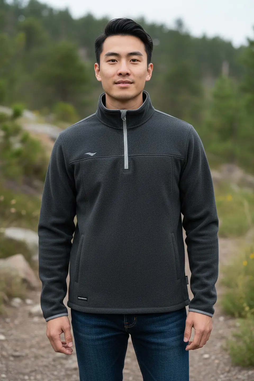 Chaqueta Penalty Fleece Negro/Gris 2