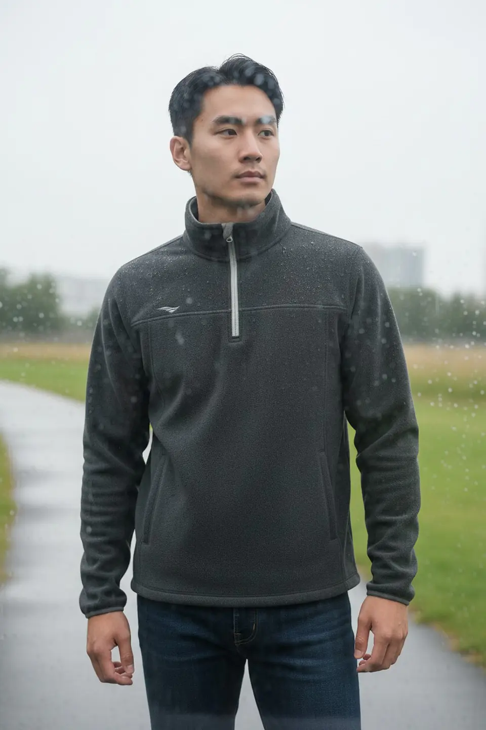 Chaqueta Penalty Fleece Negro/Gris 3