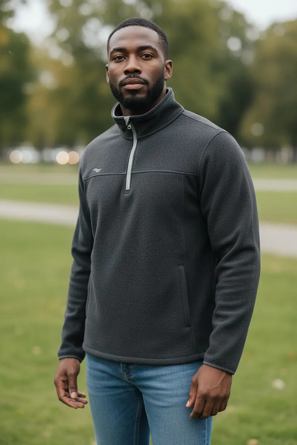 Chaqueta Penalty Fleece Negro/Gris 4
