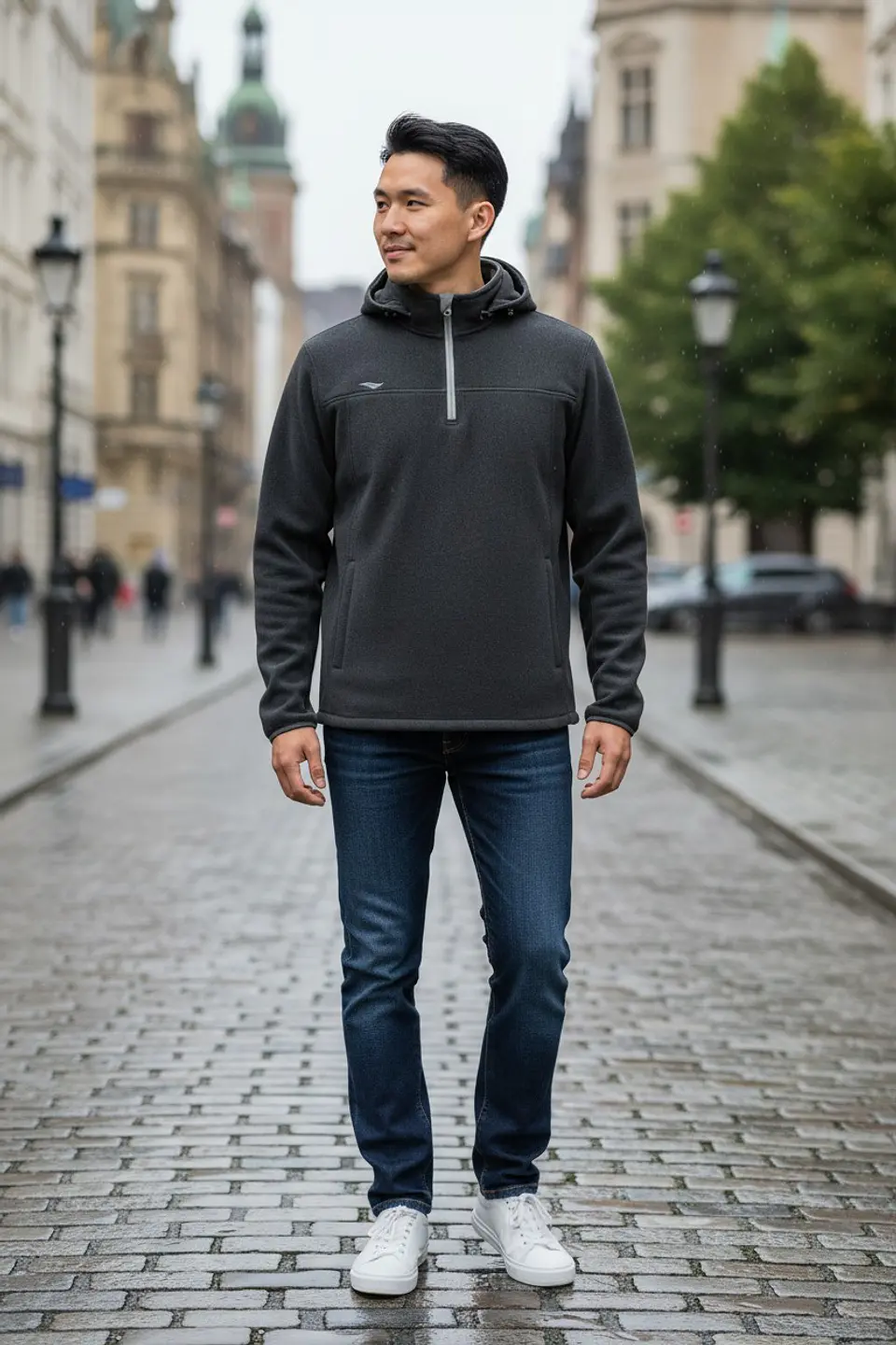 Chaqueta Penalty Fleece Negro/Gris 5
