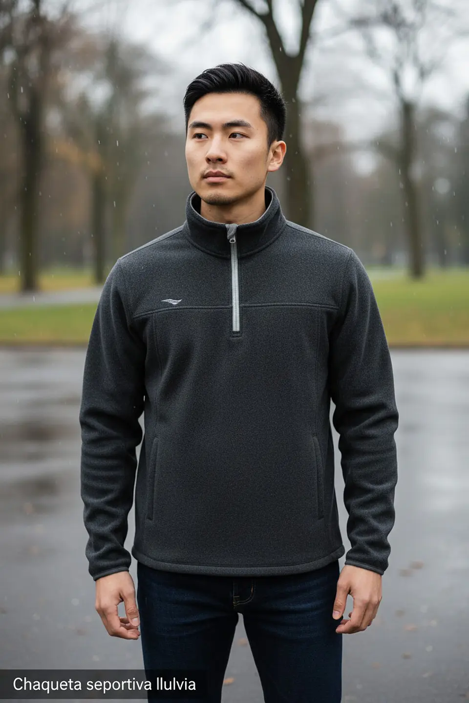 Chaqueta Penalty Fleece Negro/Gris 6