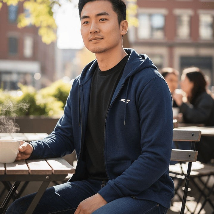 Poleron con Gorro Penalty Duo Confort 129 Azul  3