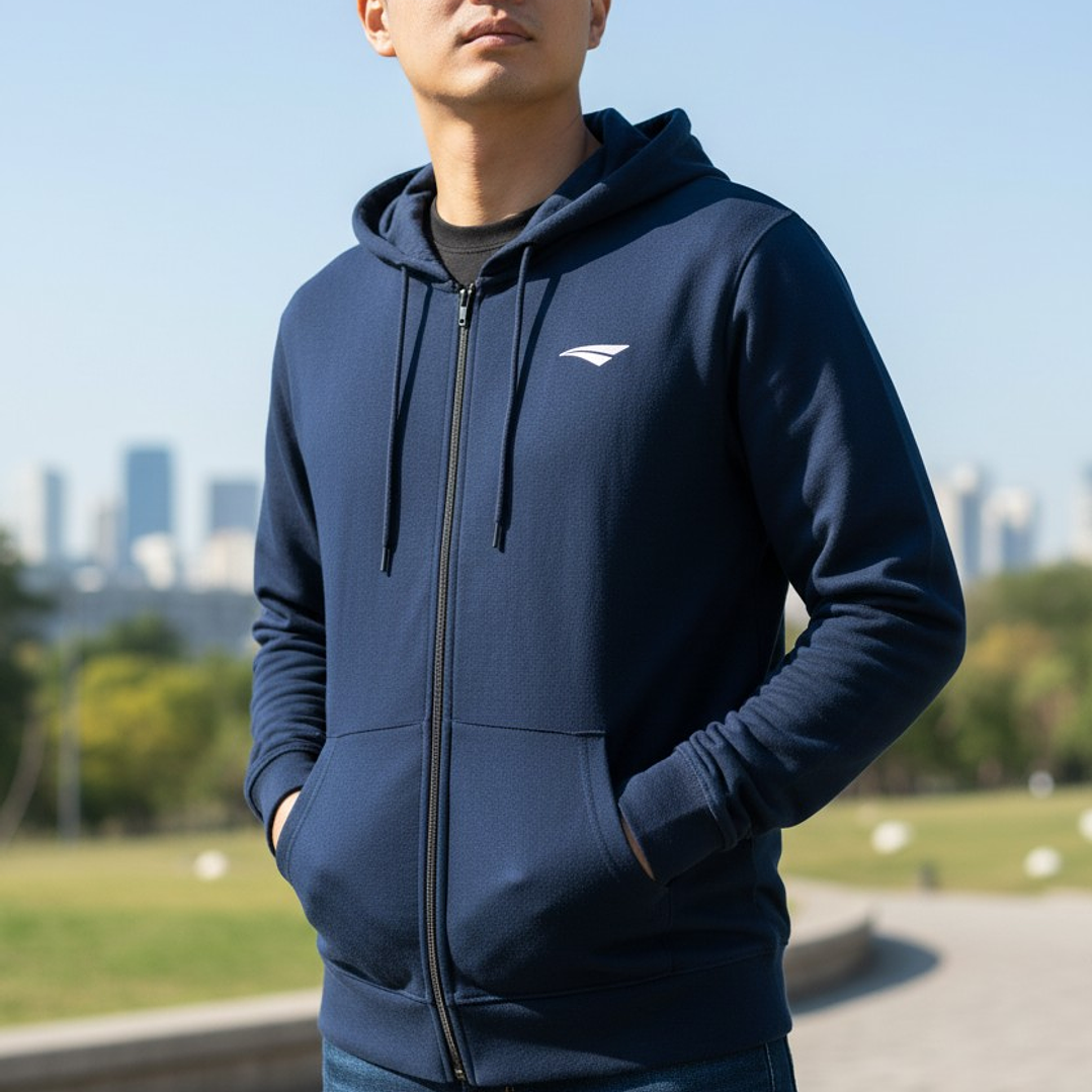 Poleron con Gorro Penalty Duo Confort 129 Azul  4