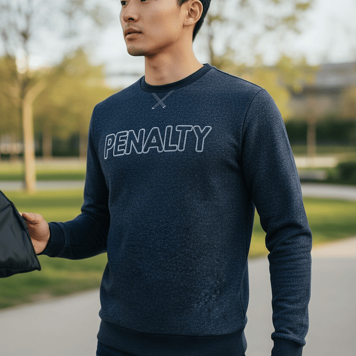 Poleron Penalty Moletom Azul Oscuro 4