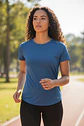 Polera Block Femenina Azul - Miniatura 5