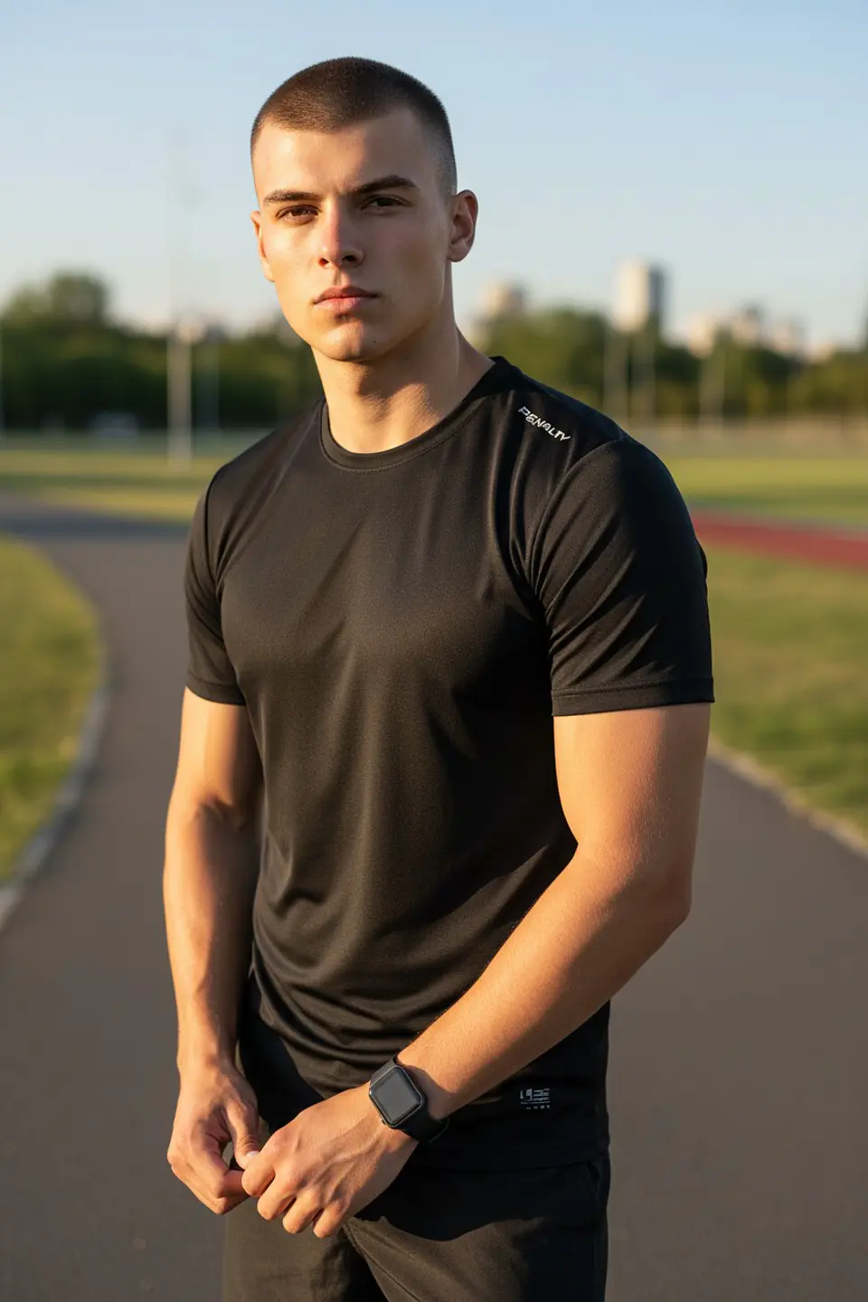 Polera Penalty Block Masculina Negro 7