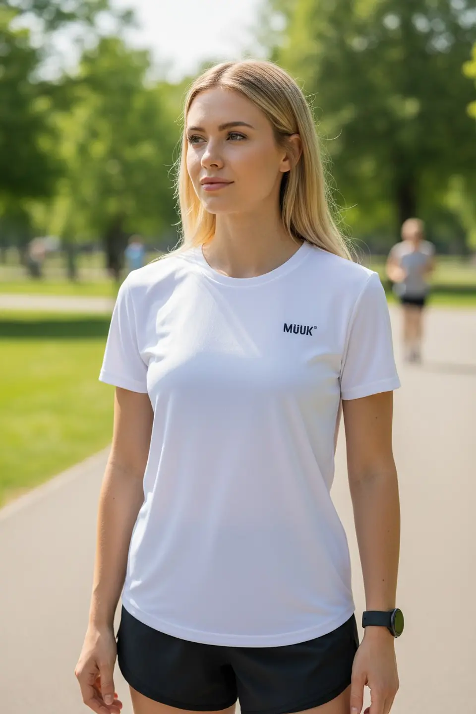 Polera Muuk 100% Algodón Blanca 7