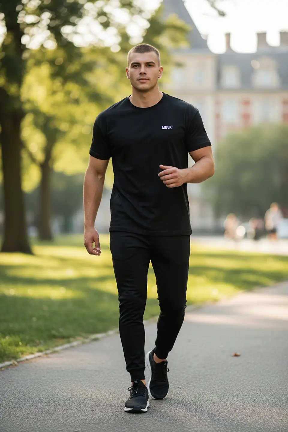 Polera Muuk 100% Algodón Negro 4