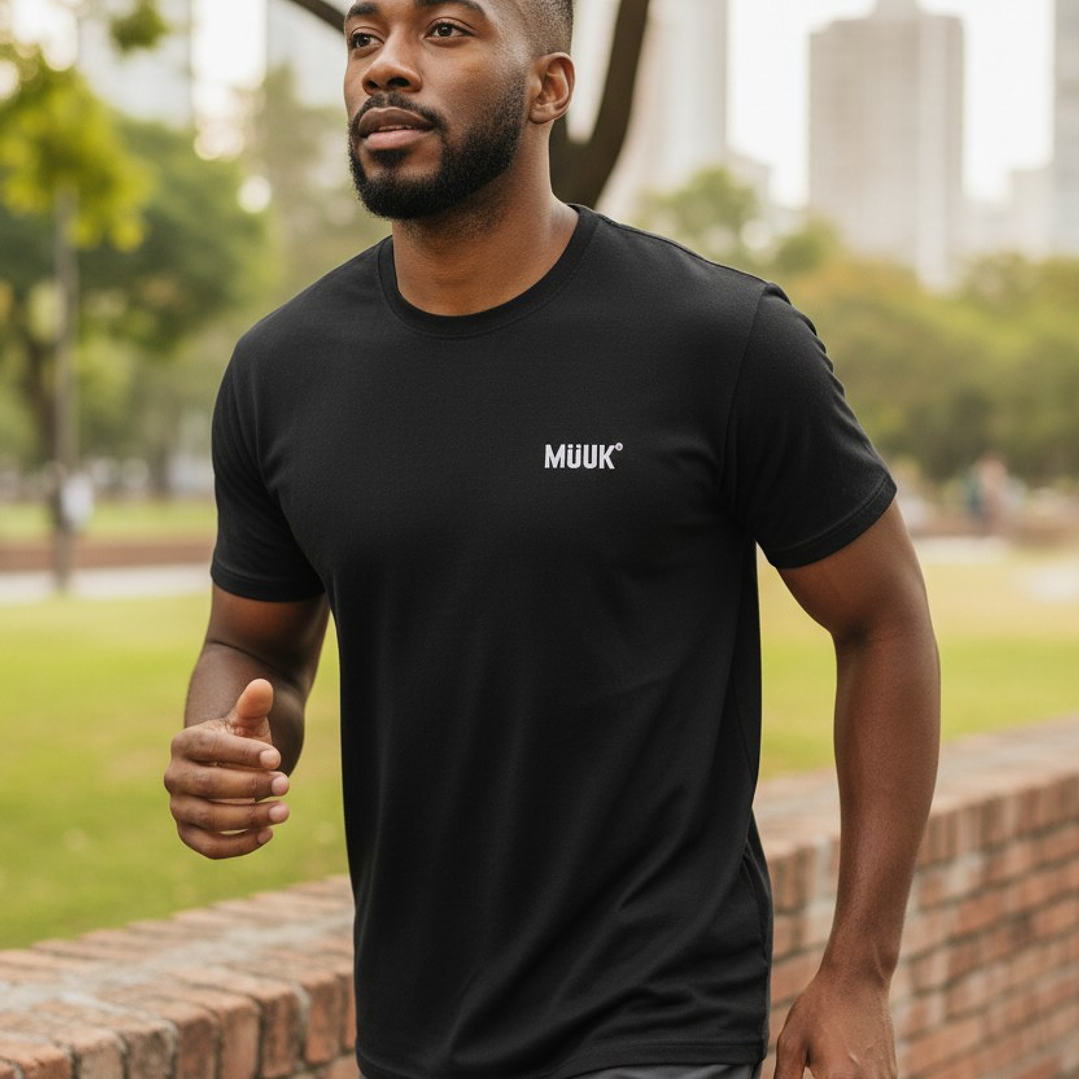 Polera Muuk 100% Algodón Negro 6