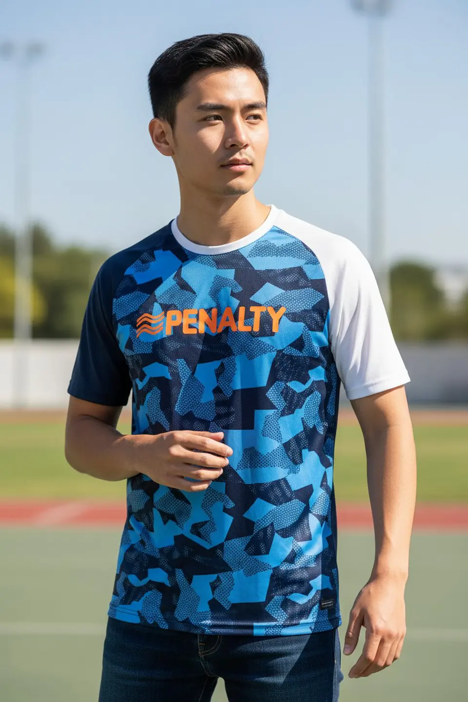 Polera Penalty Camuflaje Azul Oscuro Azul 2
