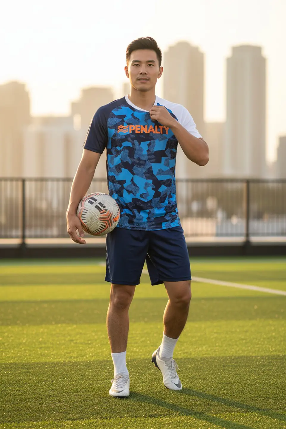 Polera Penalty Camuflaje Azul Oscuro Azul 4