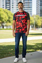 Polera Penalty Camuflaje Negro Rojo - Miniatura 7