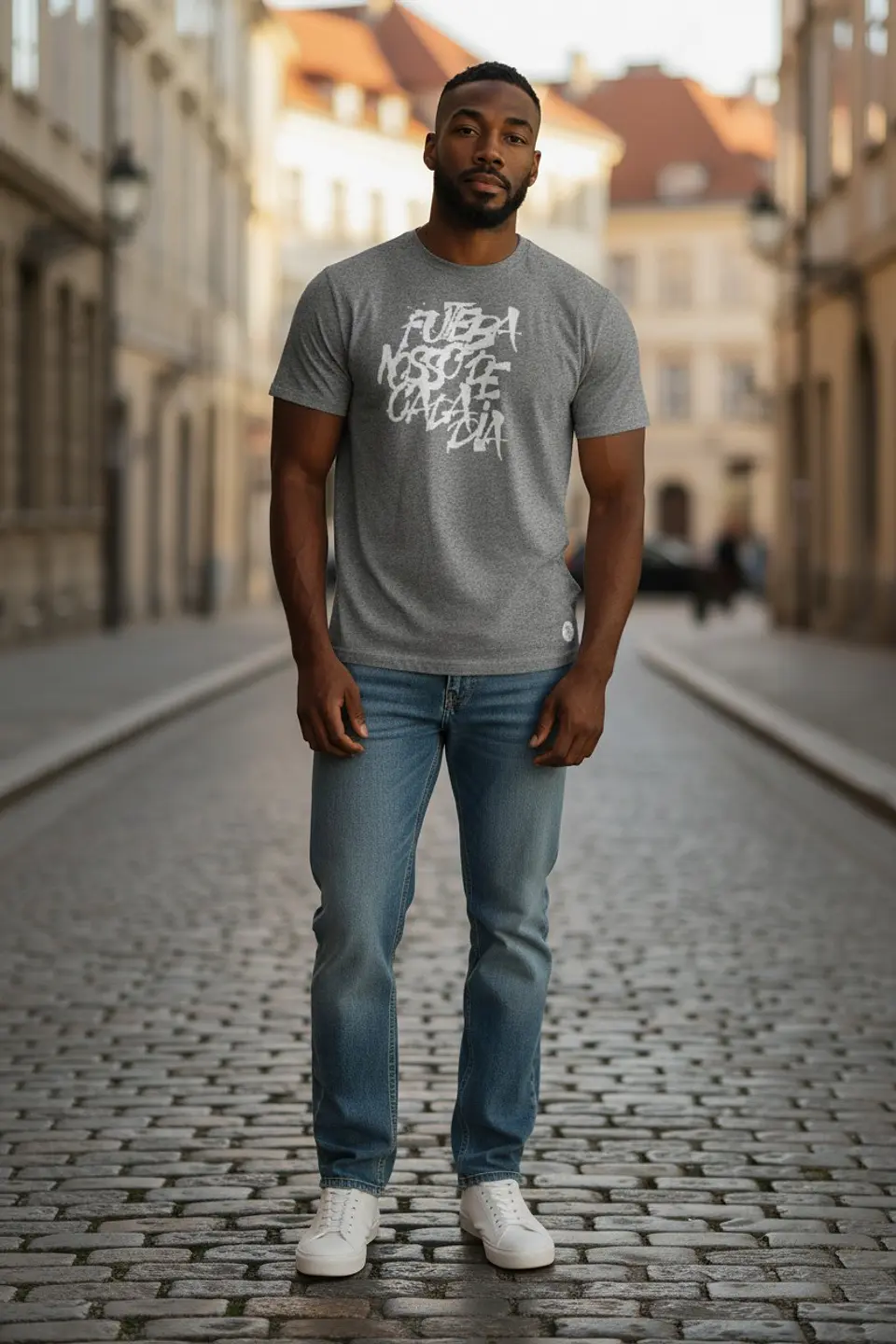 Polera Penalty Futbol Diario Gris 2