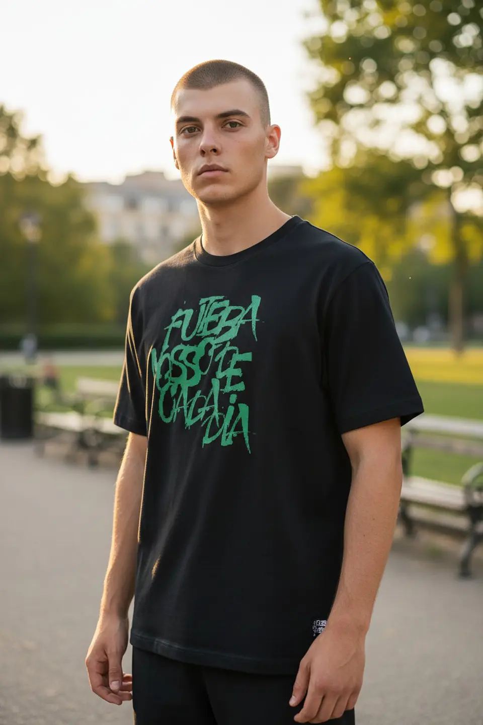 Polera Penalty Futbol Diario Negro 3