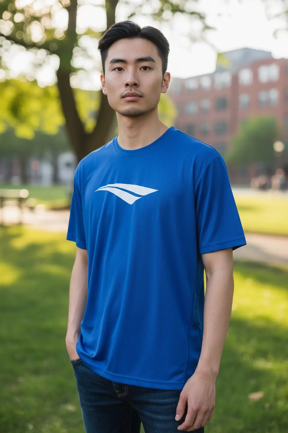 Polera Penalty Logomania Azul Rey 3