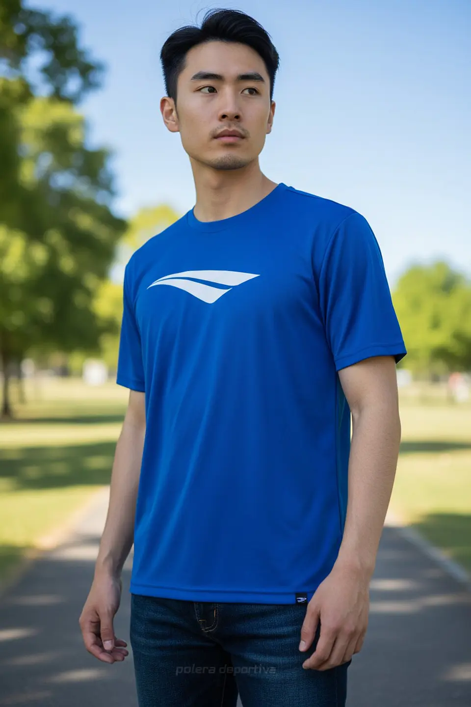 Polera Penalty Logomania Azul Rey 7