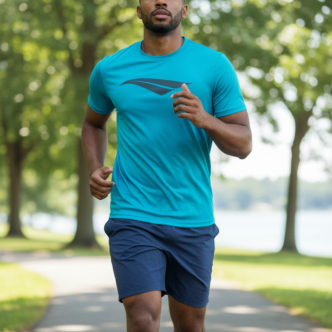 Polera Penalty Logomania Turquesa  2