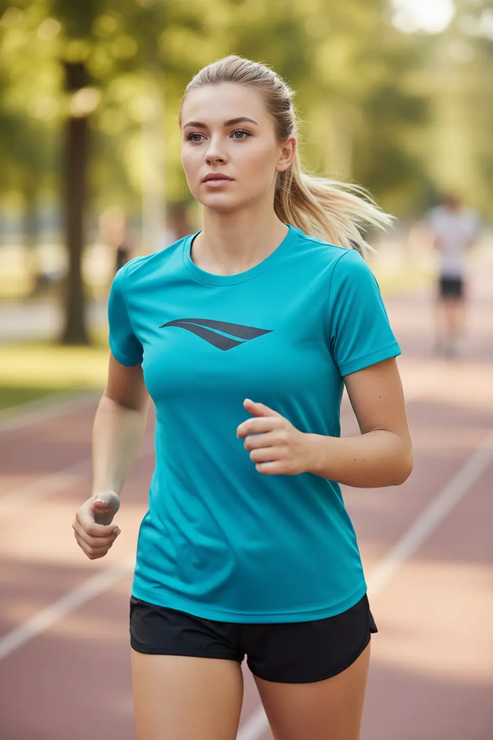 Polera Penalty Logomania Turquesa  4