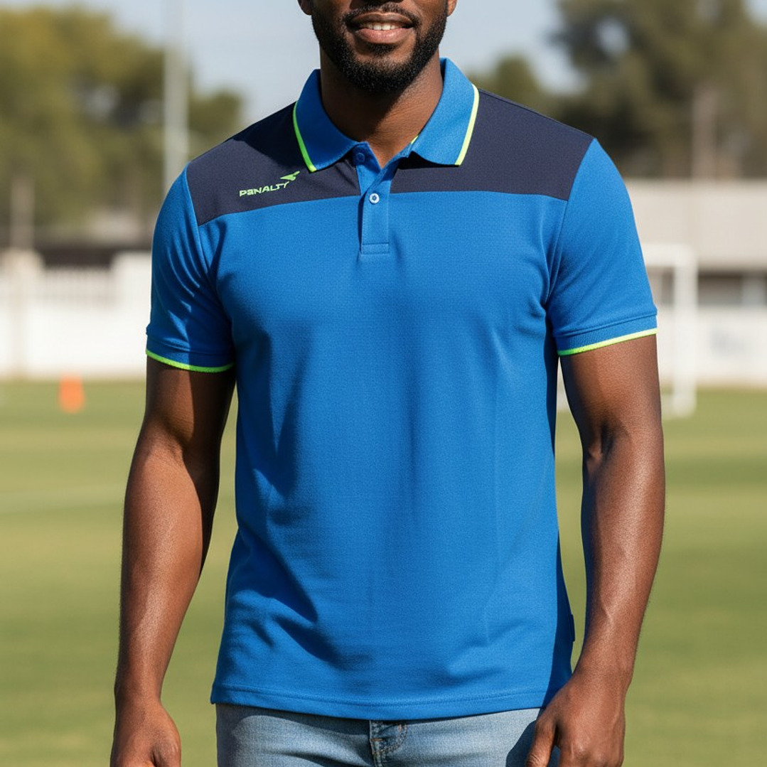 Polera Penalty Polo Br70 Uv Azul 2