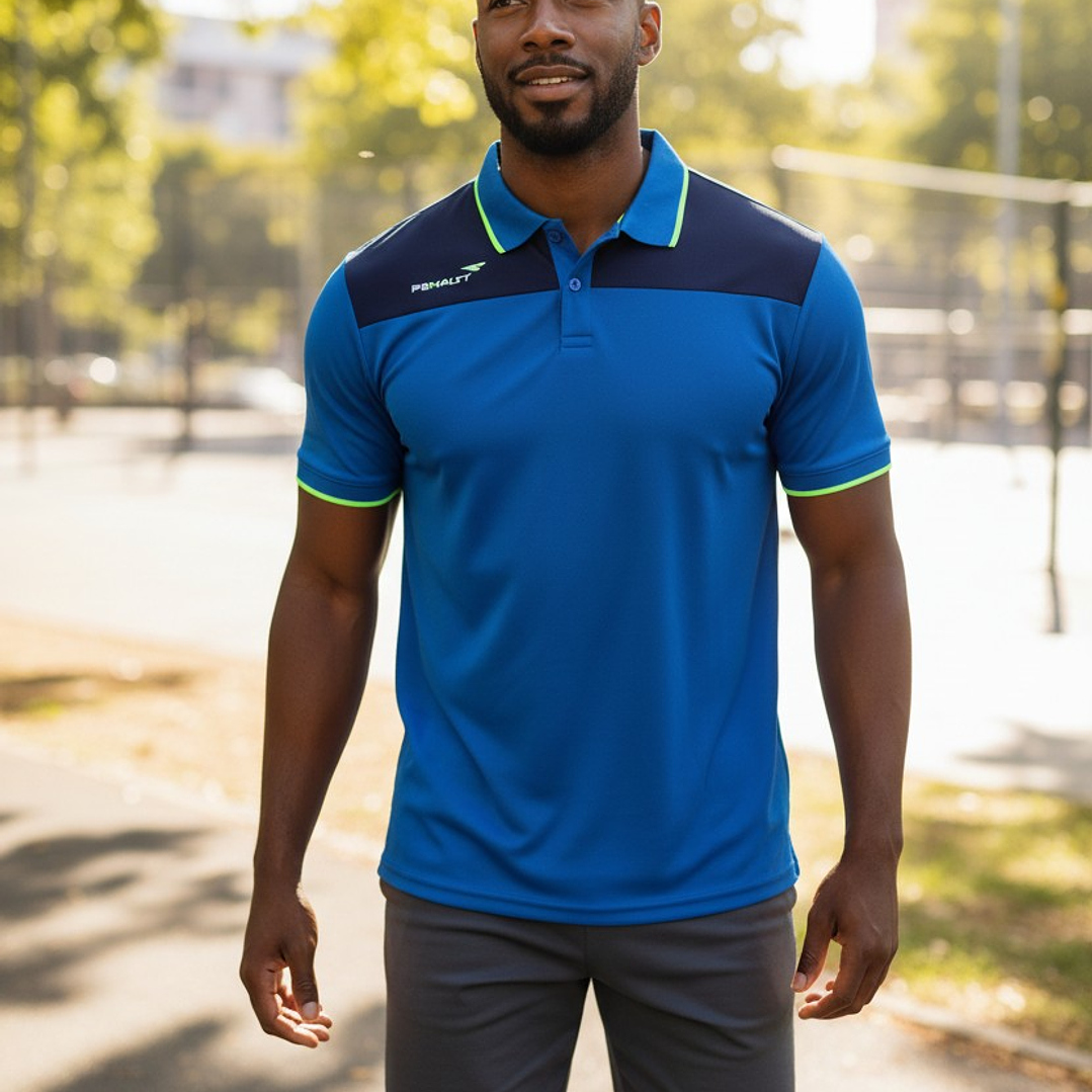 Polera Penalty Polo Br70 Uv Azul 3